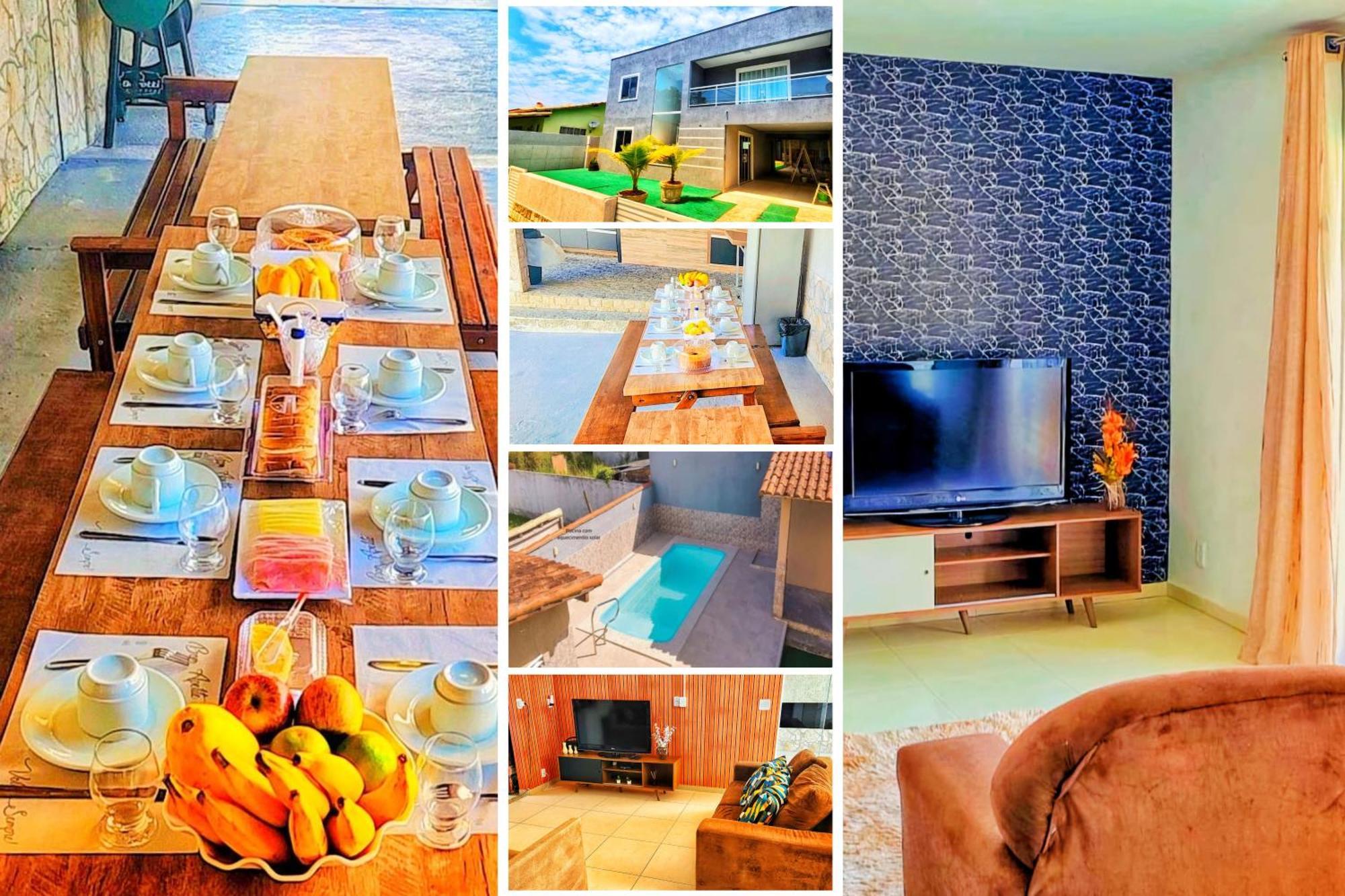 Refugio Tropical Casa De Praia Com Piscina Aquecida E 4 Suites E Garagem 3 Carros, 800 Mtrs Da Praia Internet 700 Mbps, Condominio Privado Com Pista De Skate , Quadra De Futevolei , Campos E Quadras De Futebol! Cabo Frio Esterno foto