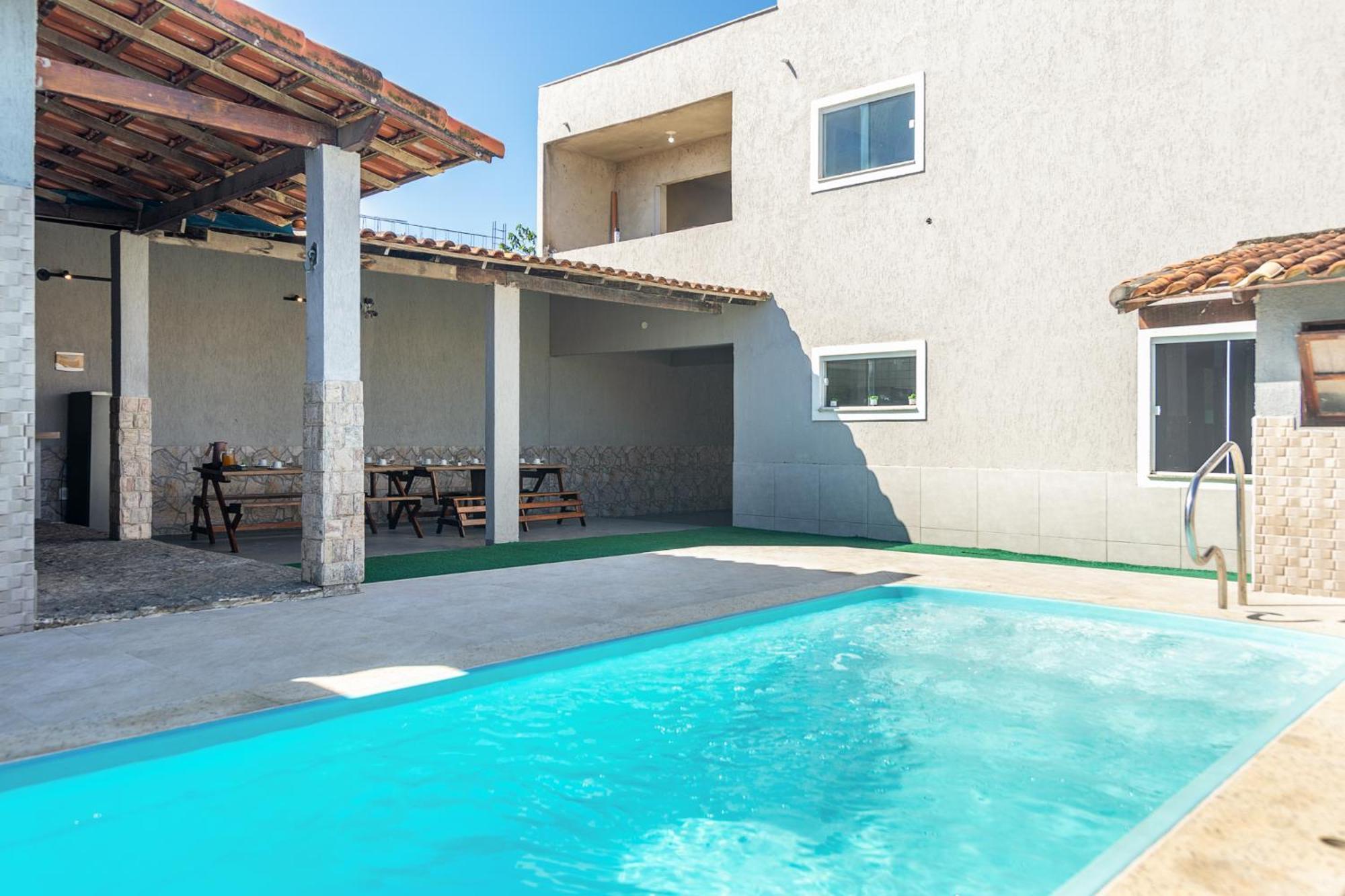 Refugio Tropical Casa De Praia Com Piscina Aquecida E 4 Suites E Garagem 3 Carros, 800 Mtrs Da Praia Internet 700 Mbps, Condominio Privado Com Pista De Skate , Quadra De Futevolei , Campos E Quadras De Futebol! Cabo Frio Esterno foto