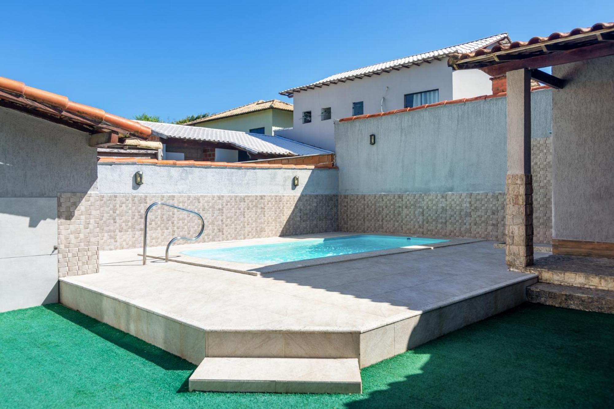 Refugio Tropical Casa De Praia Com Piscina Aquecida E 4 Suites E Garagem 3 Carros, 800 Mtrs Da Praia Internet 700 Mbps, Condominio Privado Com Pista De Skate , Quadra De Futevolei , Campos E Quadras De Futebol! Cabo Frio Esterno foto